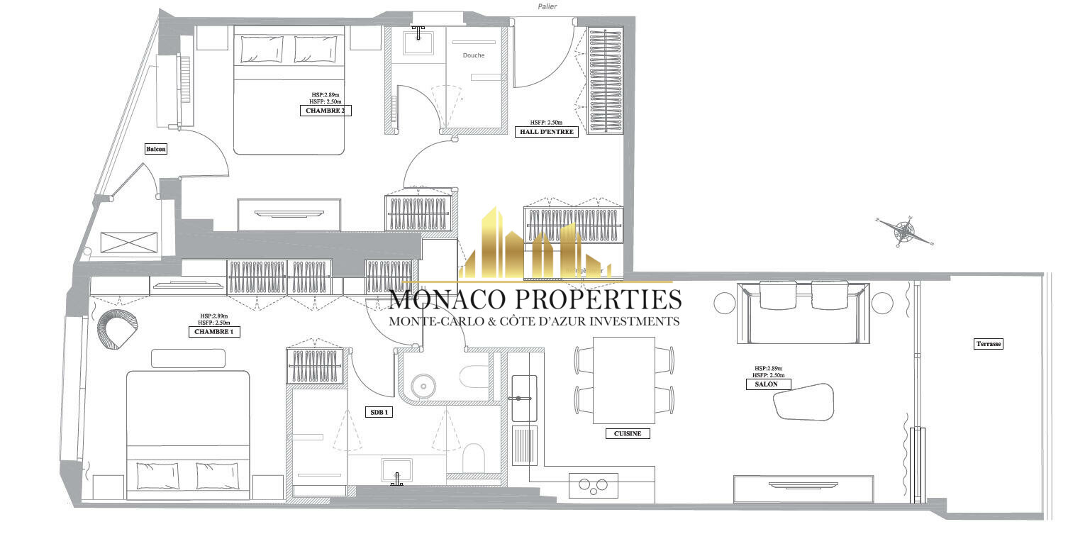 Rental Beau Rivage Apartment / 3 rooms [LM05191] Monaco Properties