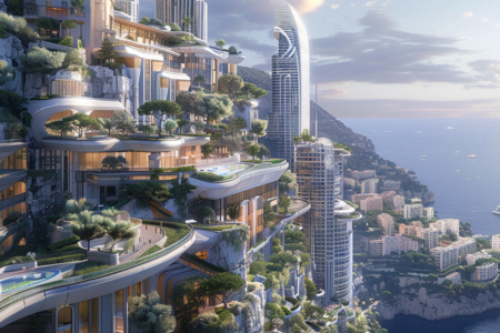 Imagining Monaco 2050: KIs künstlerische Eindrücke der zukünftigen Landschaft