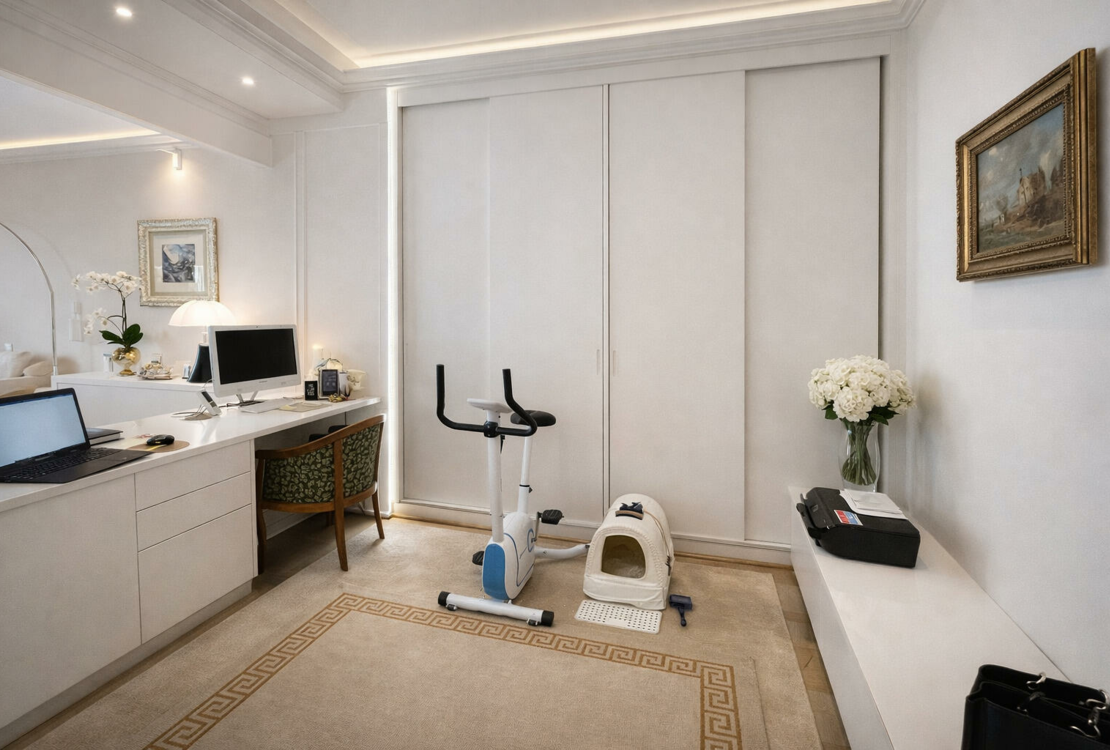 Trocadéro – Grand 2/3 pièces rénové avec vue mer, résidence avec concierge