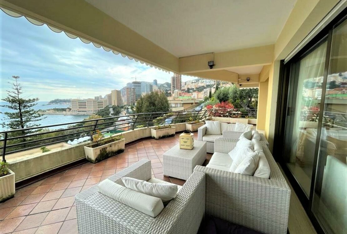 ROQUEBRUNE CAP MARTIN | SEA VIEW| 4 ROOMS WITH TERRACE, GARDEN AND PRIVATE POOL