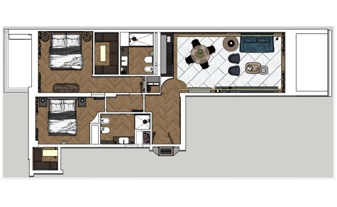 Carré d’Or – Appartement avec terrasse et vue sur le circuit du Grand Prix
