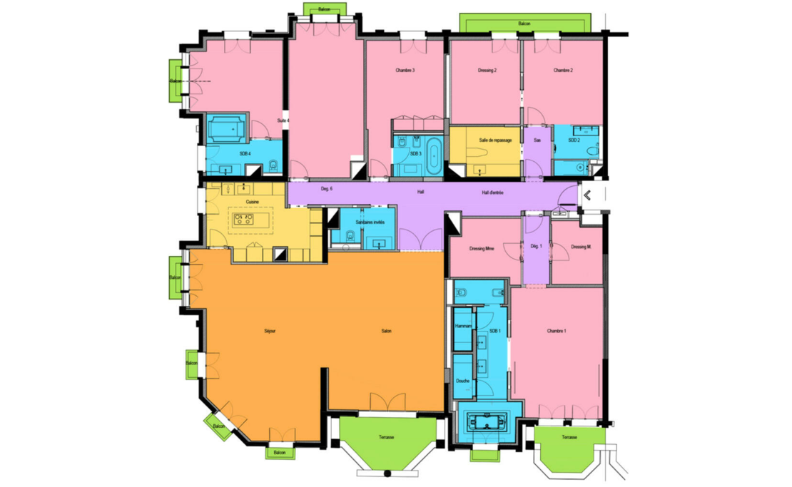 Résidence du Métropole – Большая 6/7-комнатная квартира с видом на море