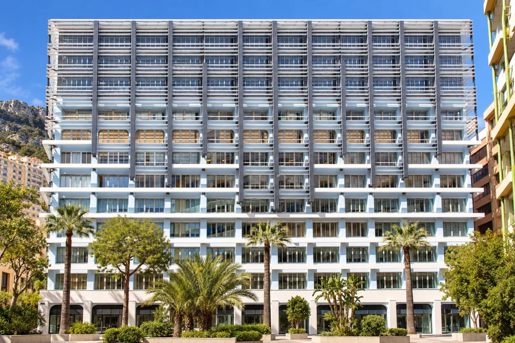 Façade de Aigue Marine, 24 avenue de Fontvieille, Monaco