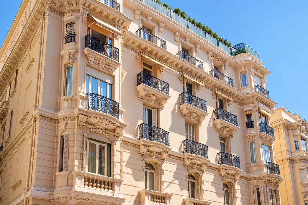 Façade de Casa Emma, 20 boulevard des Moulins, Monaco