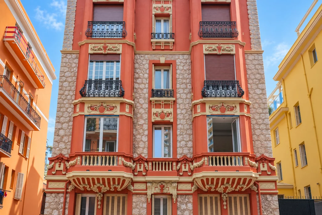 Façade de Castel Ciel d’Azur, 36 boulevard du Jardin Exotique, Monaco
