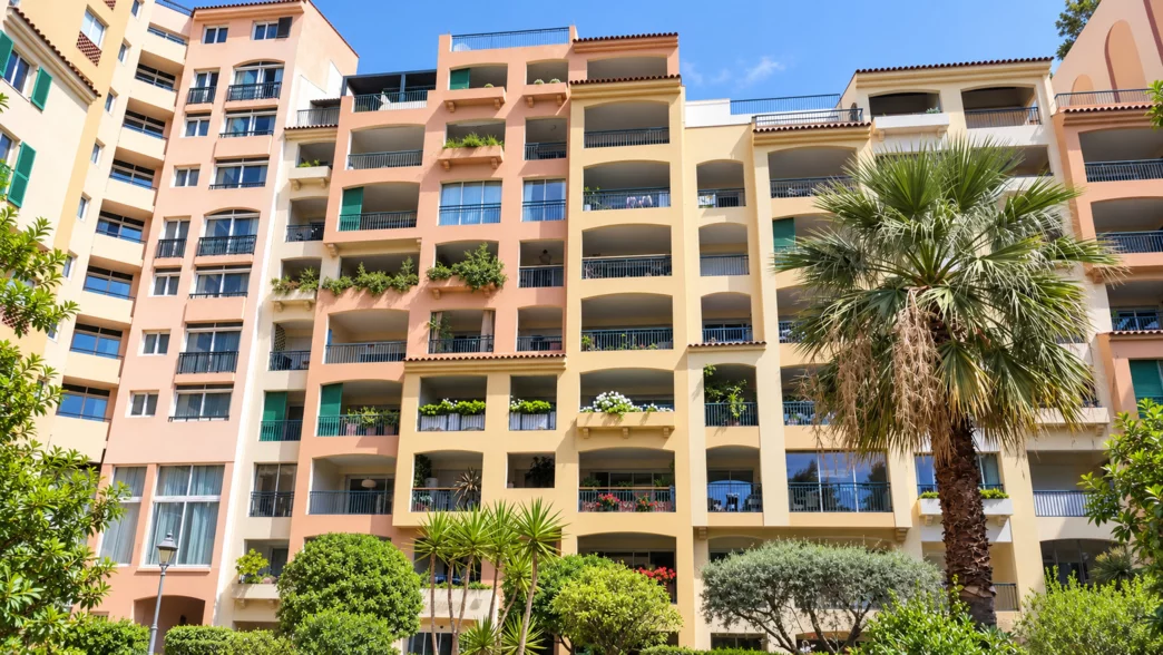 Façade de Les Sporades, 35 avenue des Papalins, Monaco