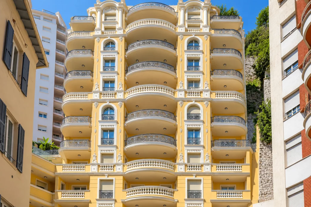 Façade de L’Oiseau Bleu, 23 boulevard de Belgique, Monaco