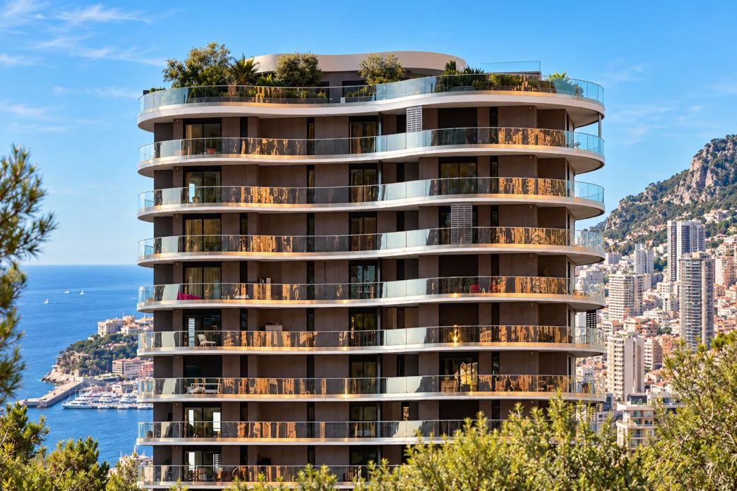 Façade de MoNa Résidence, 1 bis rue des Giroflées, Monaco