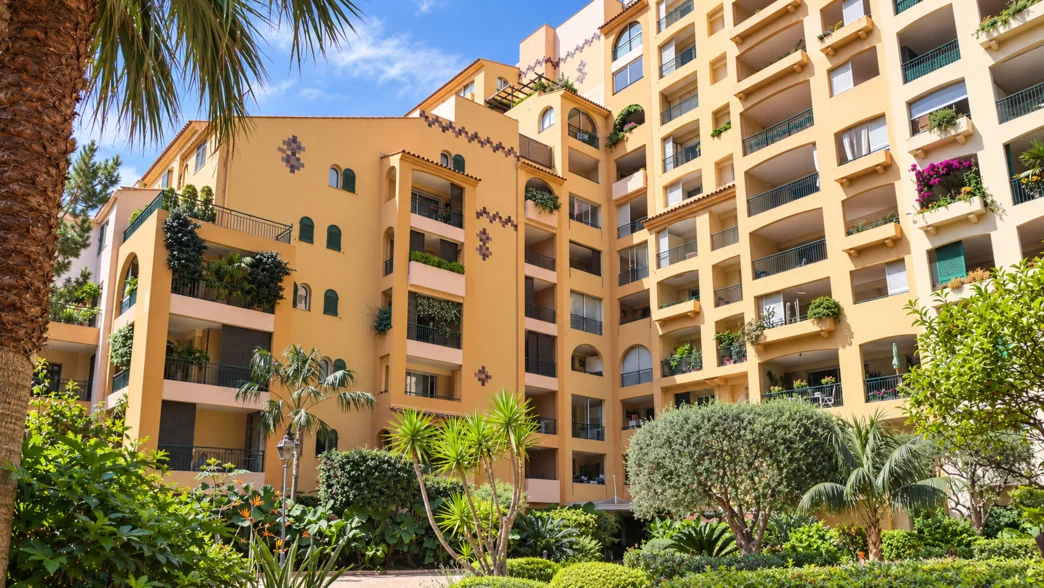 Façade de Monte Marina, 31 avenue des Papalins, Monaco