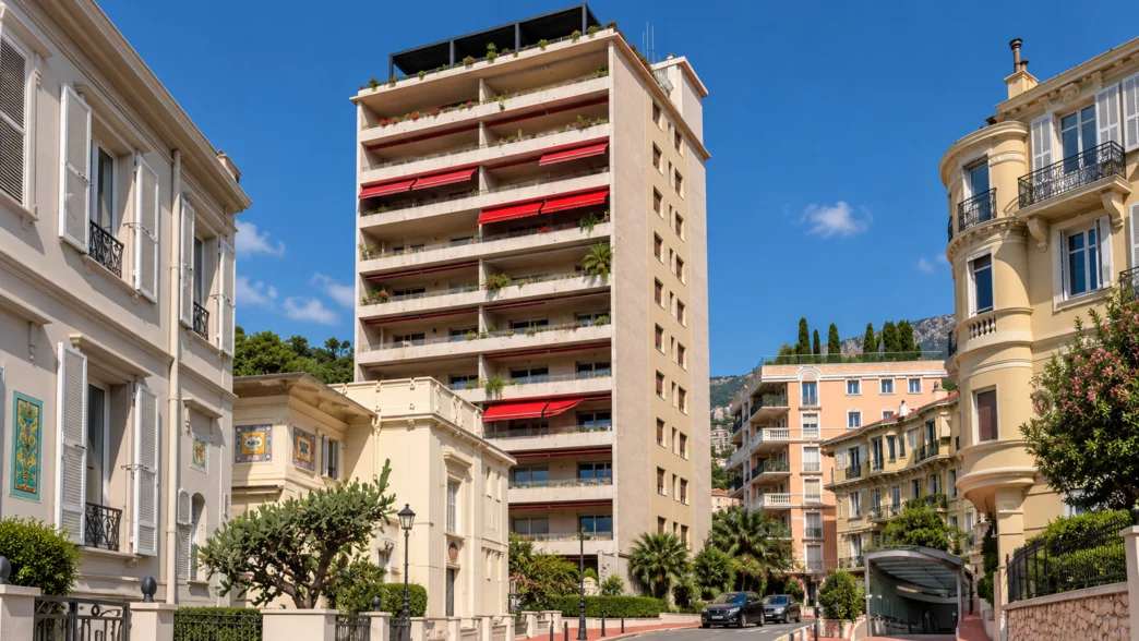 Façade de Palais Armida, 1 boulevard de Suisse, Monaco