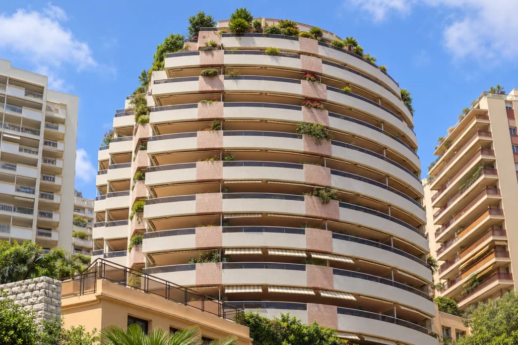 Façade de Patio Palace, 41 avenue Hector Otto, Monaco